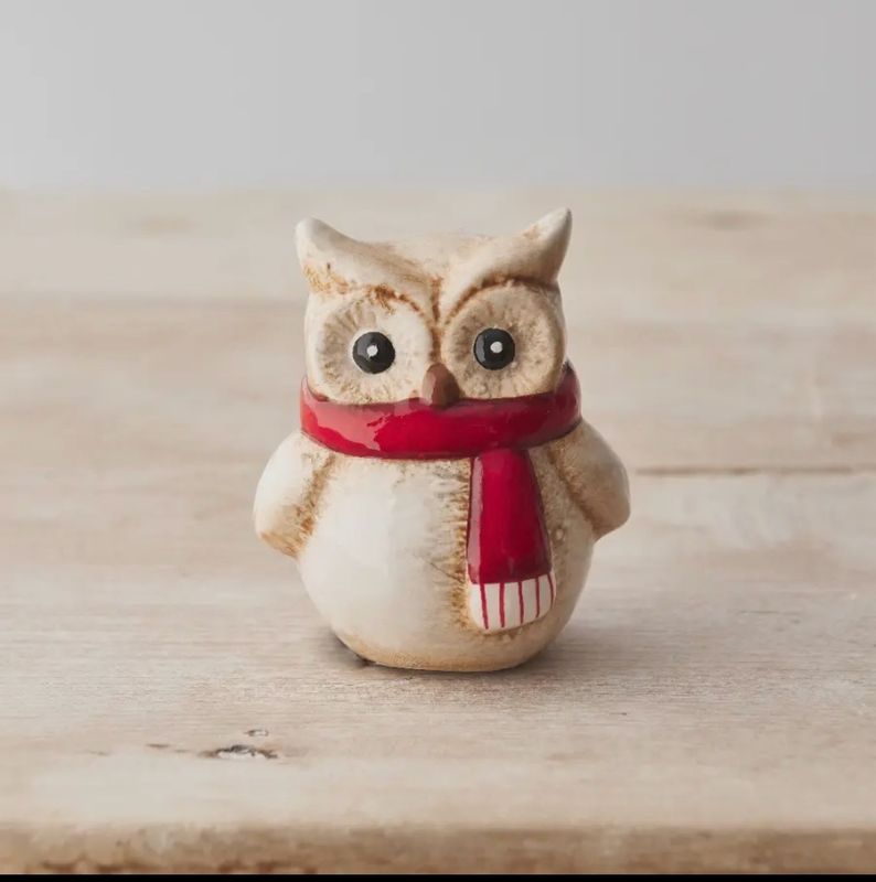 Hibou de Noël 10 cm Hibou de Noël 10 cm