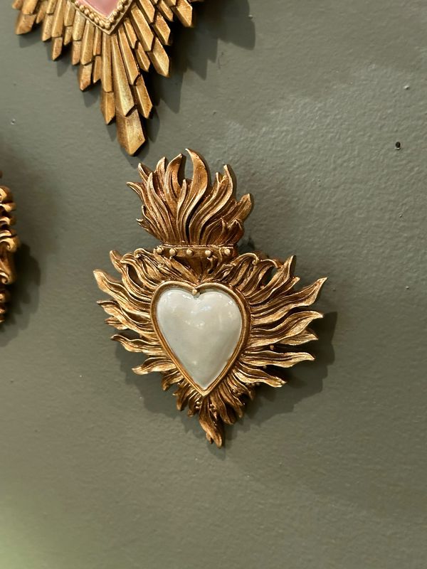 Ex voto cœur vert amende 12 cm