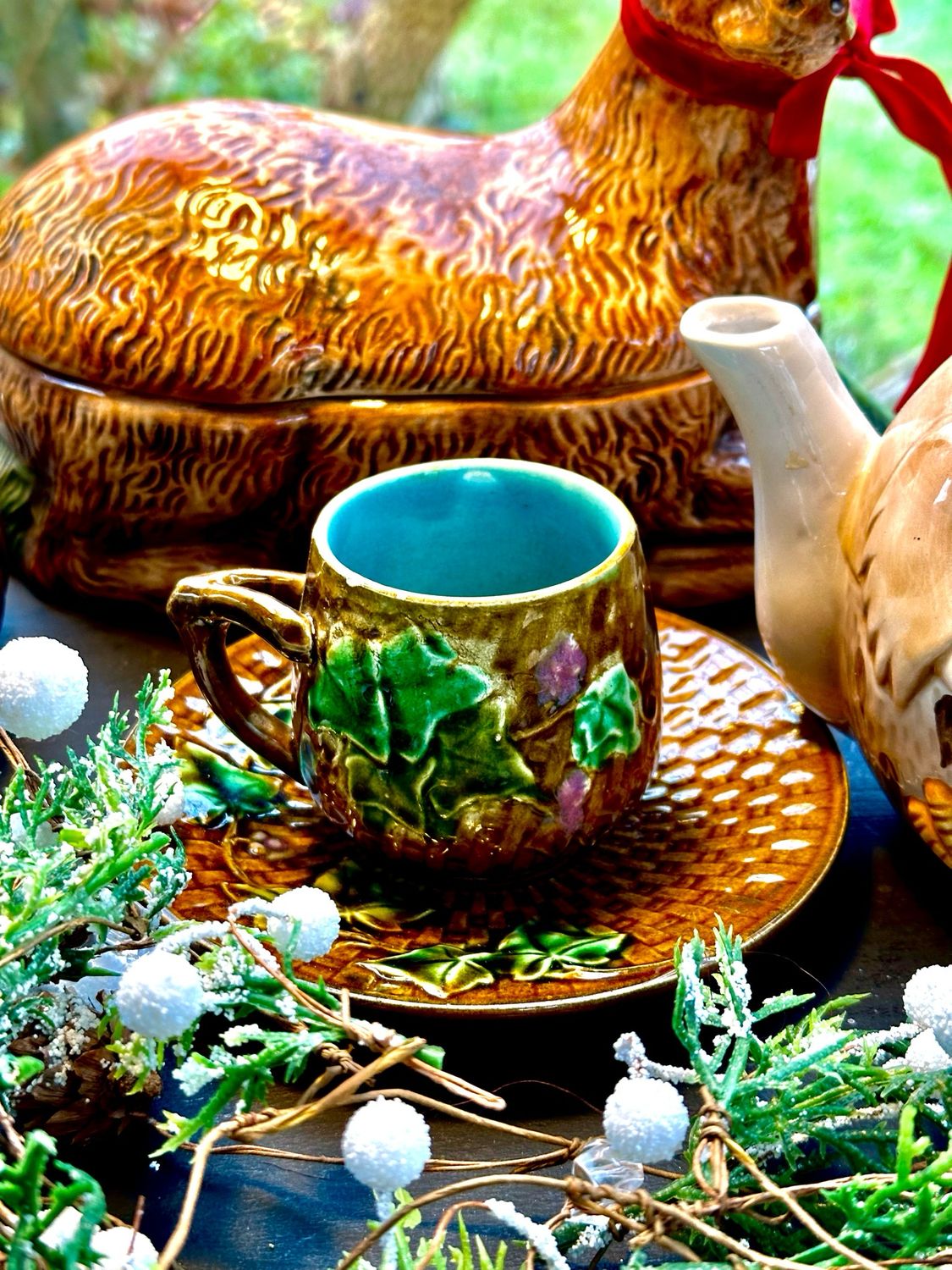 Ensemble tasse barbotine 