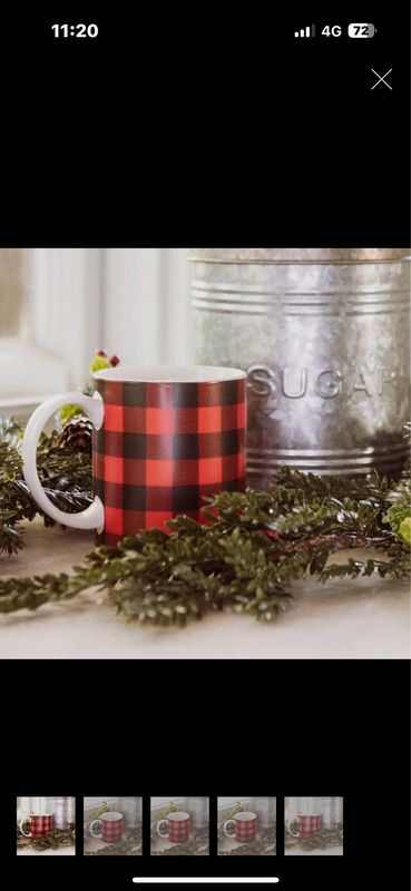 Mug tartan céramique 