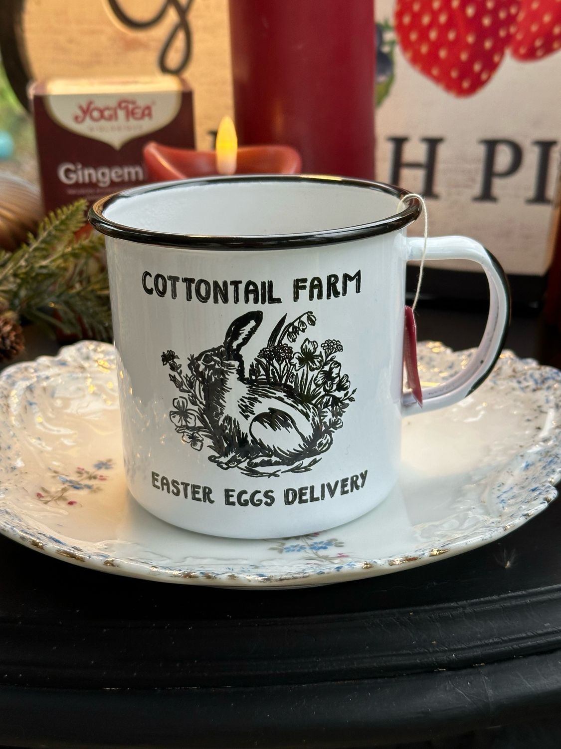 Mug en métal Cotton rail farm