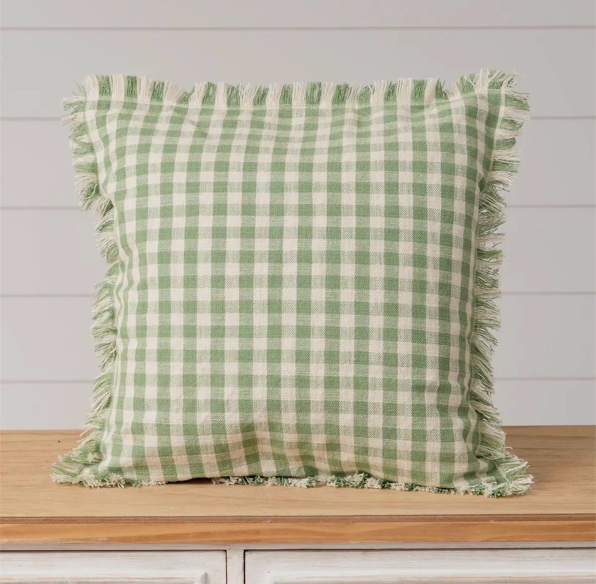 Coussin Vichy vert