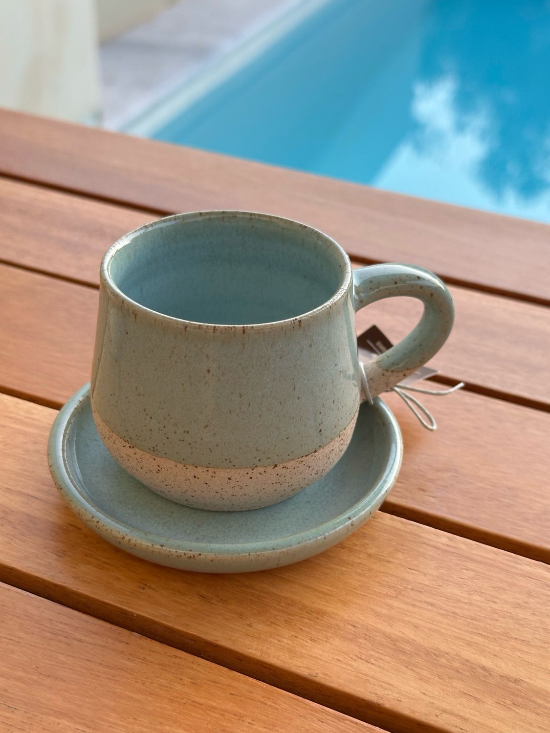 Tasse et soucoupe, céramique et gré émaillé 
