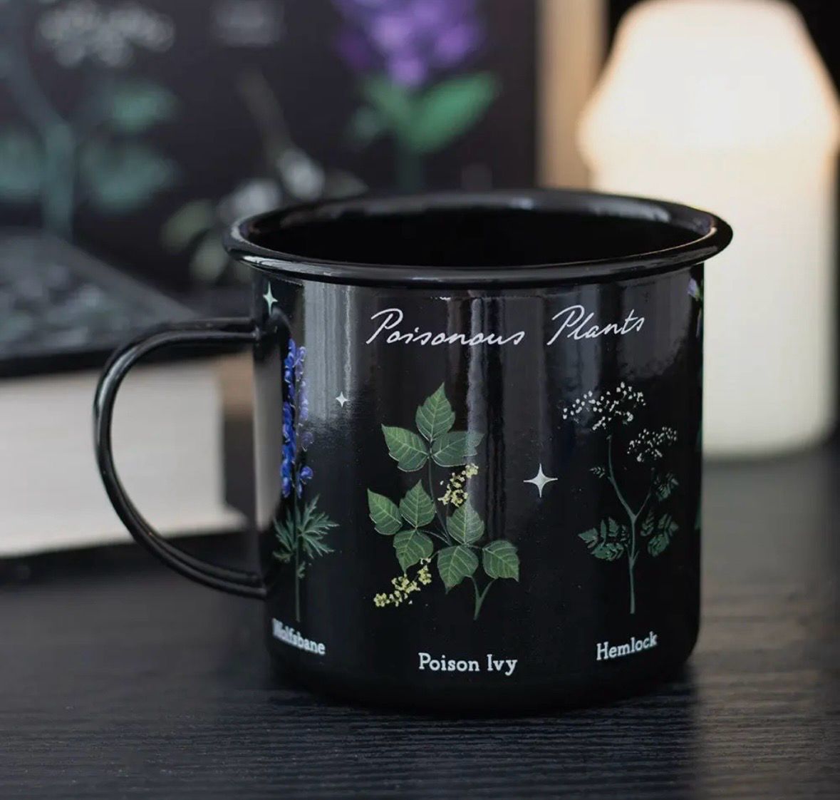 Mug en émaillé plantes poison 