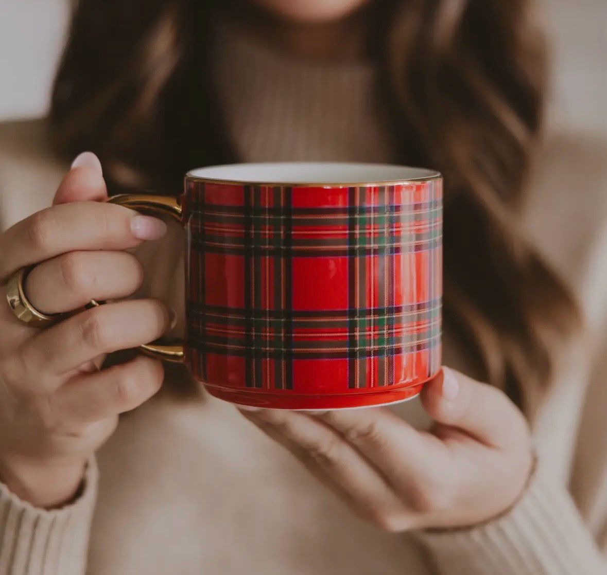 Mug tartan rouge