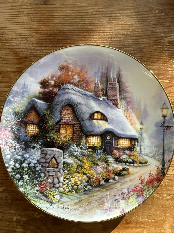 Assiette collector chalet d’automne 