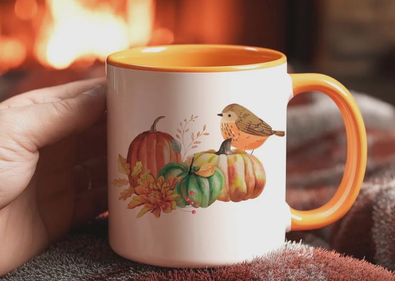 Mug Robin Pumpkin 