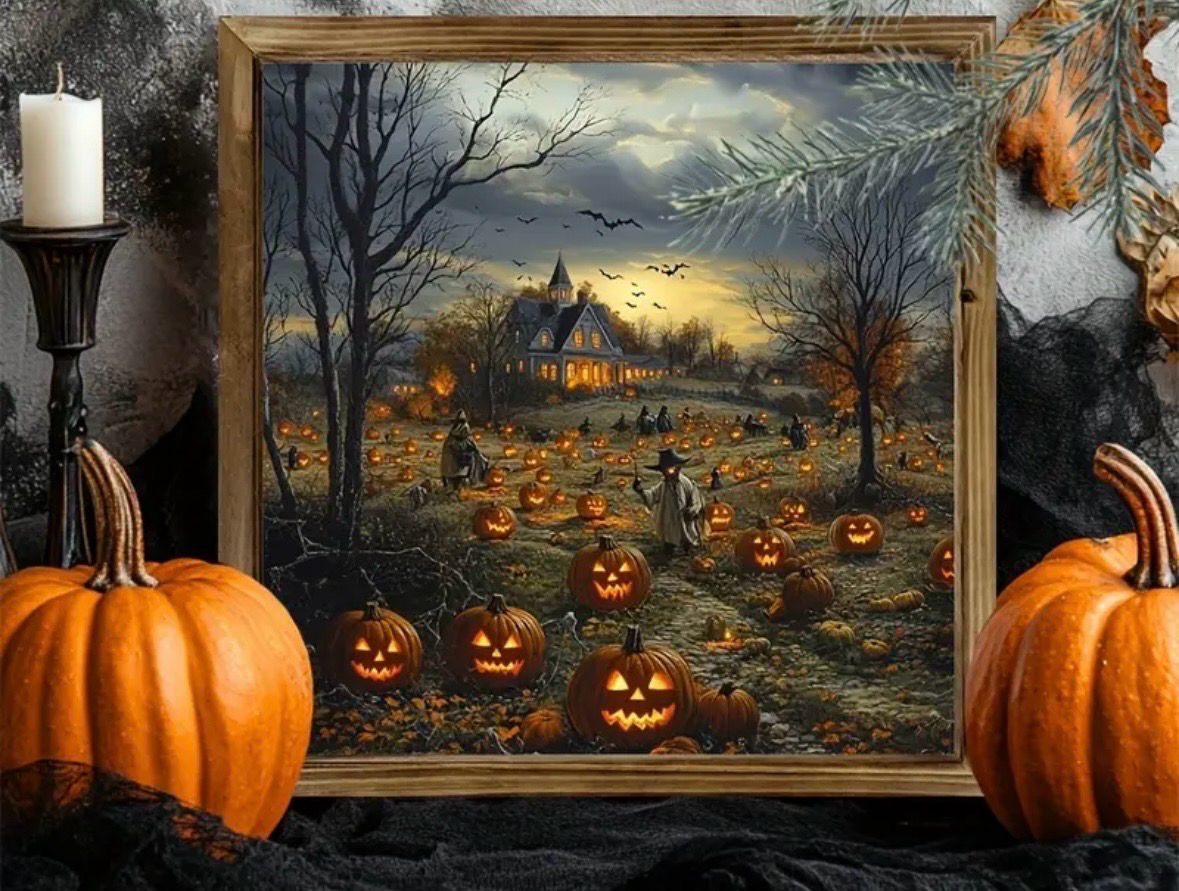 Toile sur bois Halloween 