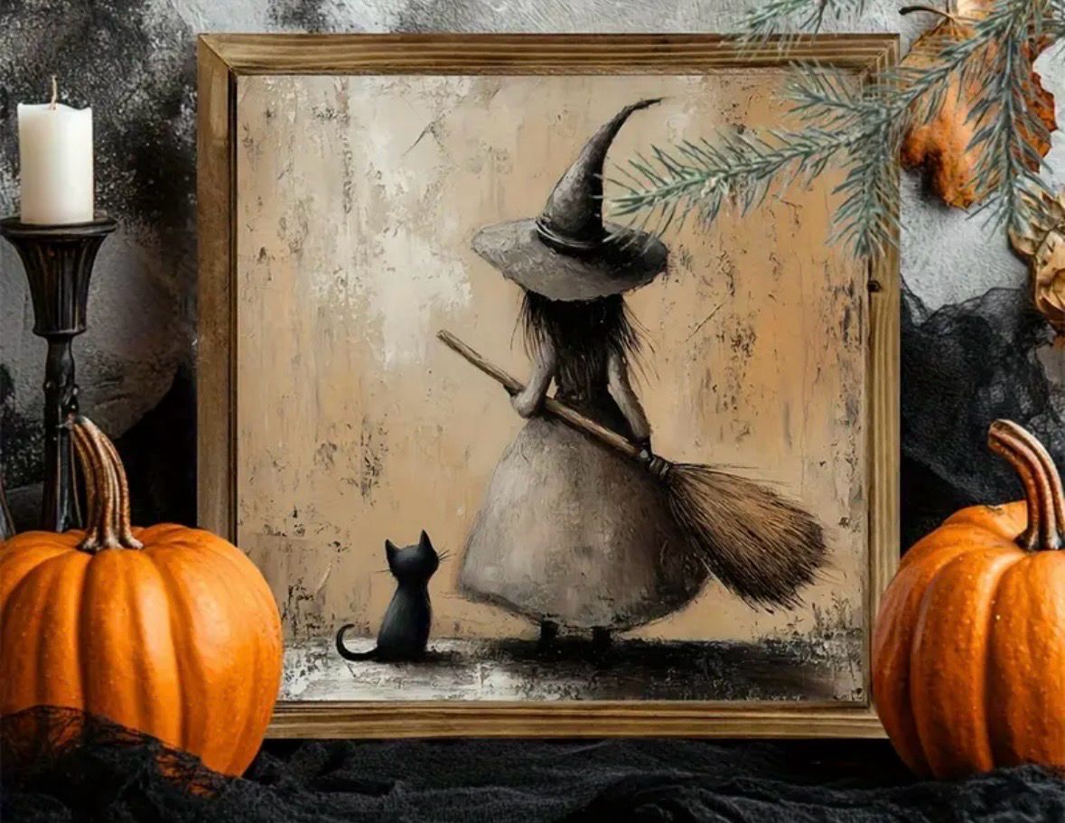 Toile sur bois d’Halloween 