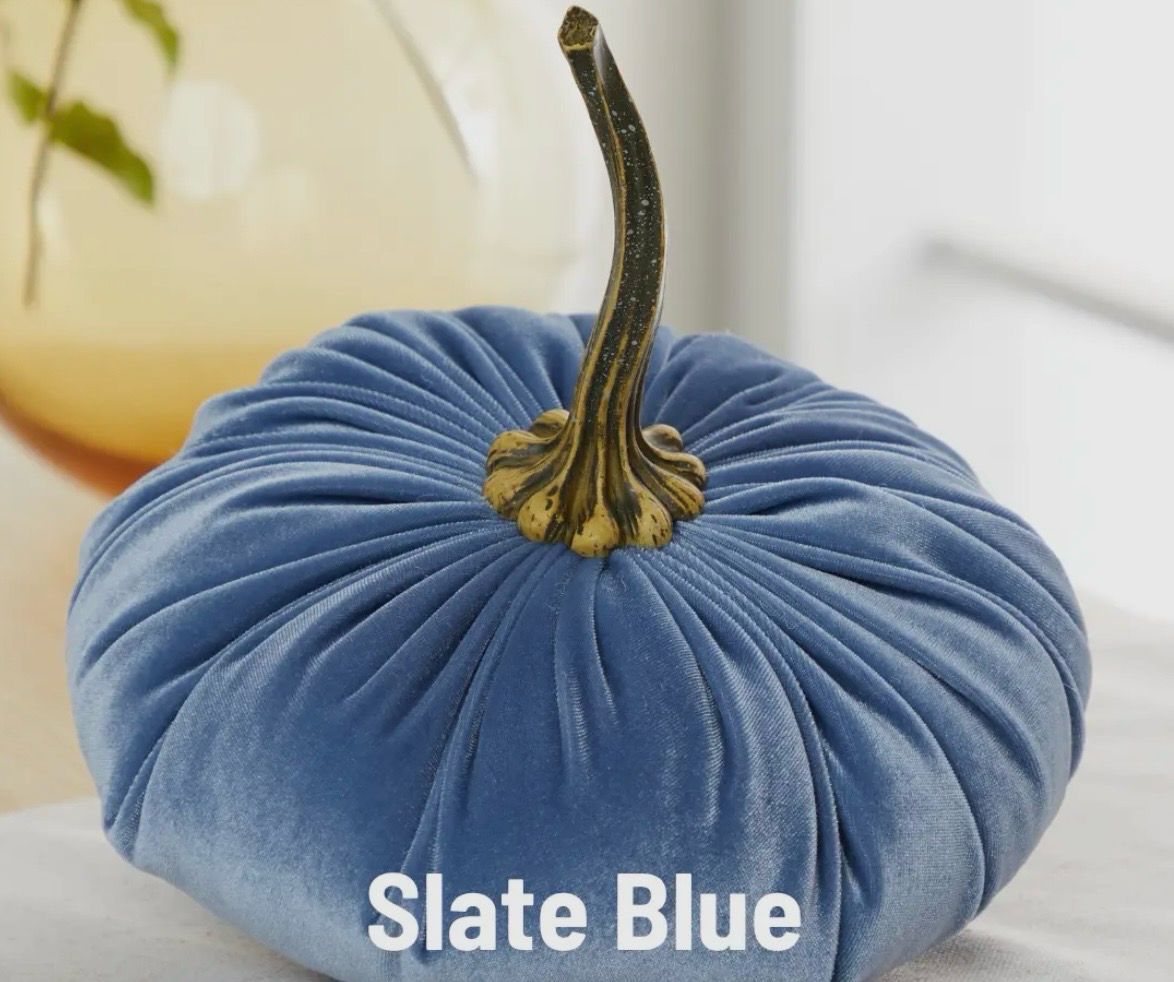 Citrouille statue blue 25 cm