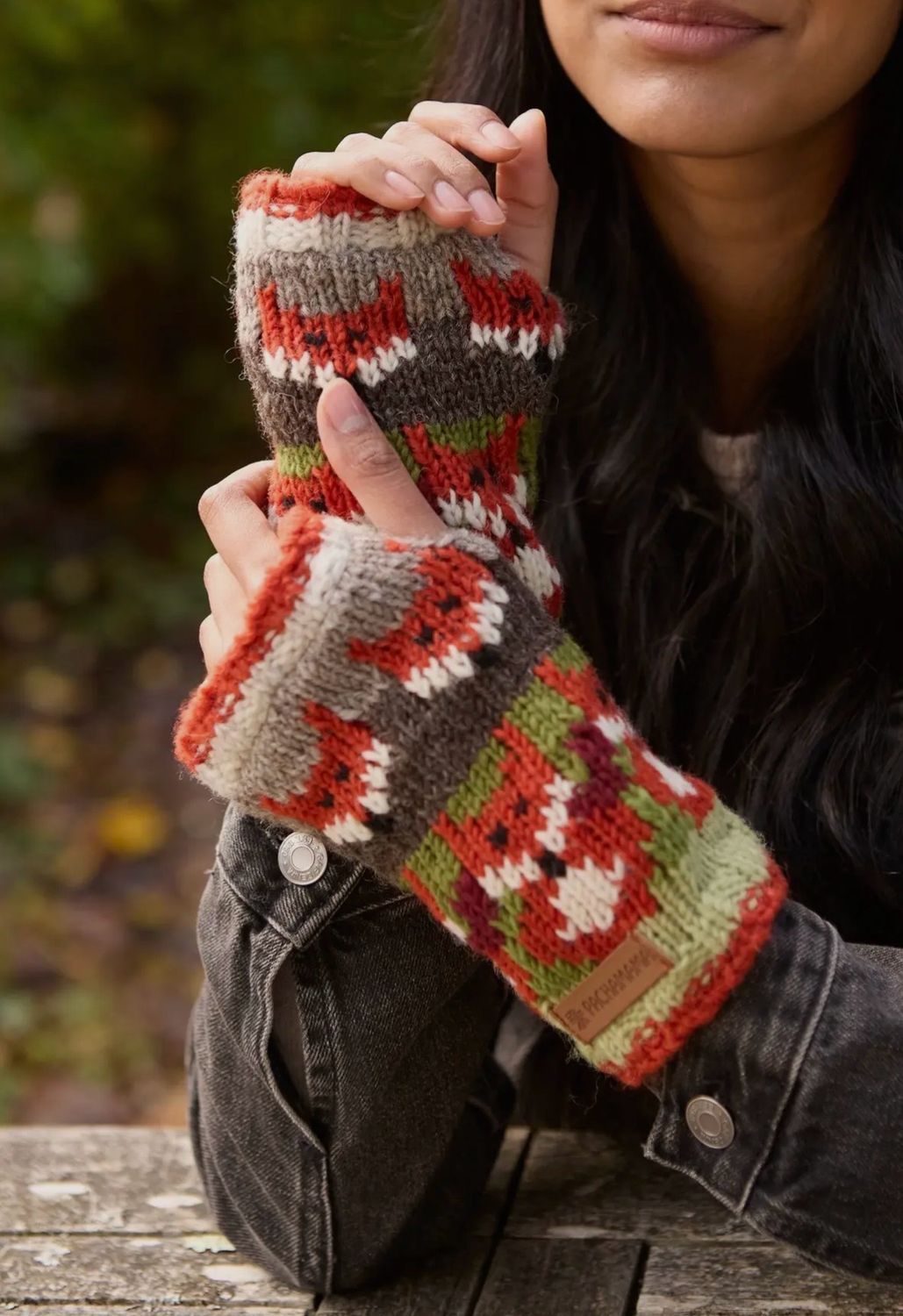 Grands sans doigt en laine 