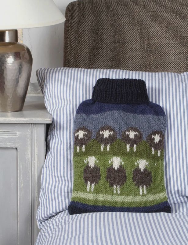 Housse de bouillotte en laine mouton