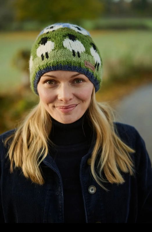 Bonnet mouton pure laine doublé polaire