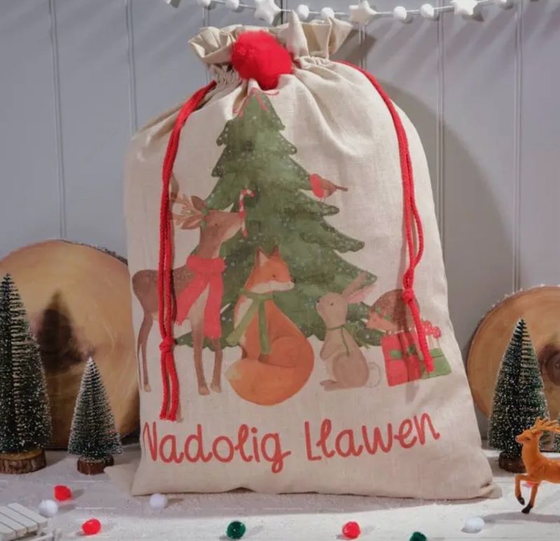Sac cadeau woodland en lin