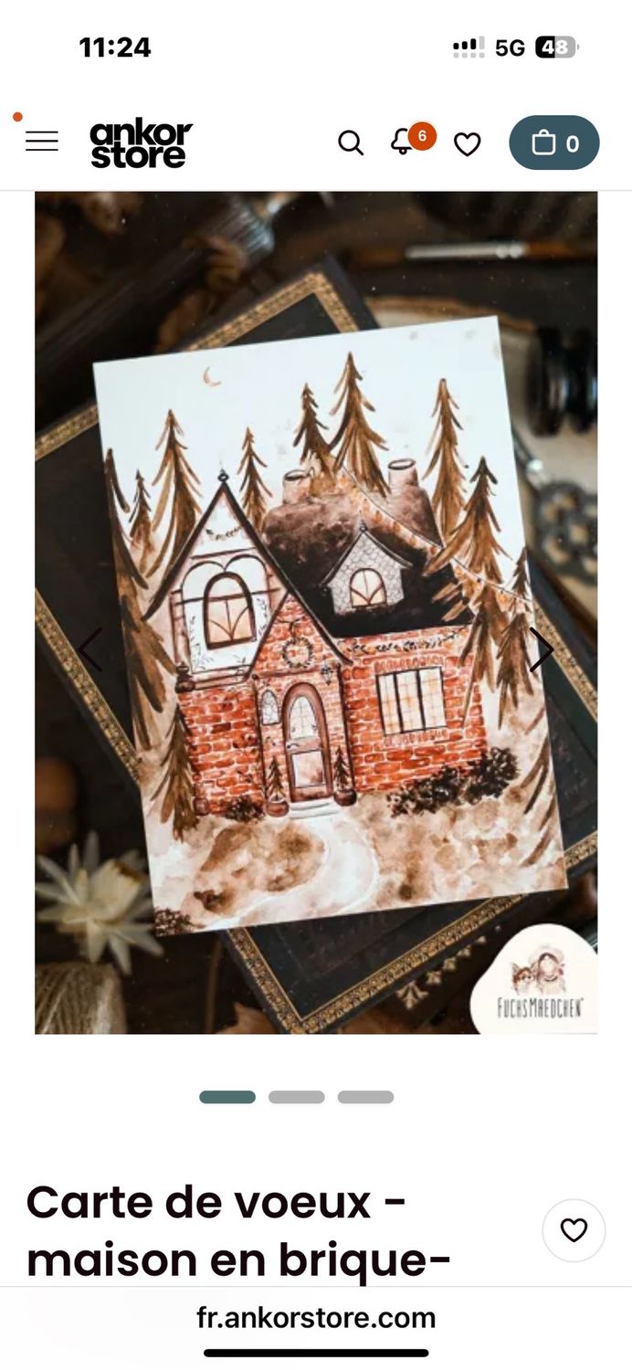 Carte de créateur maison de briques 