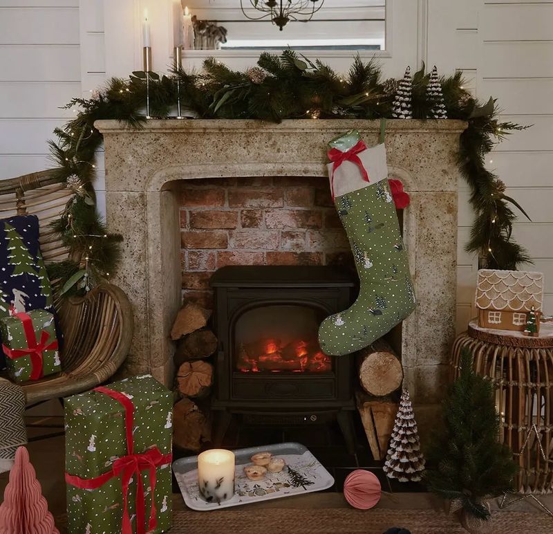 Chaussette de Noël Sophie Allport forêt festive Chaussette de Noël Sophie Allport forêt festive