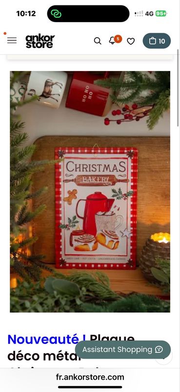 Plaque en métal Noël 