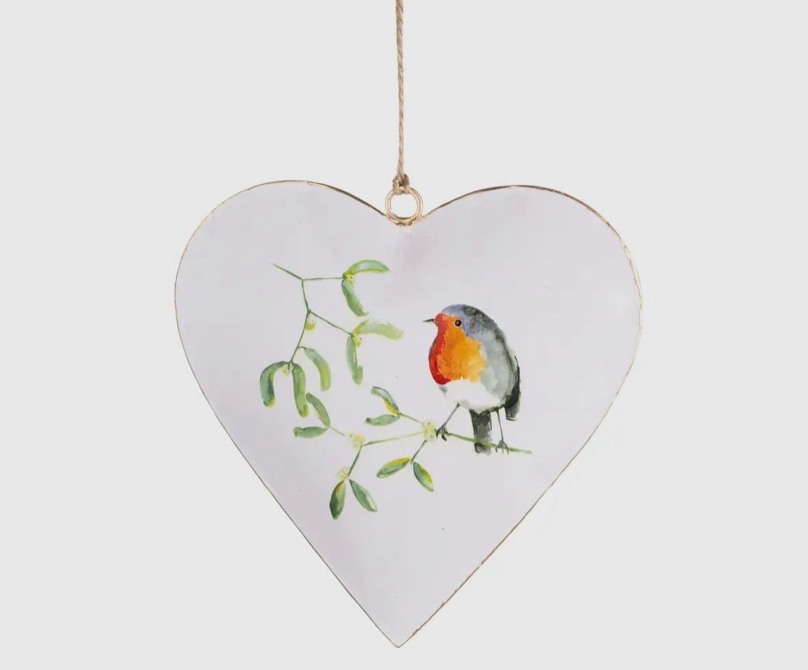 Cœur émaillé 15 cm