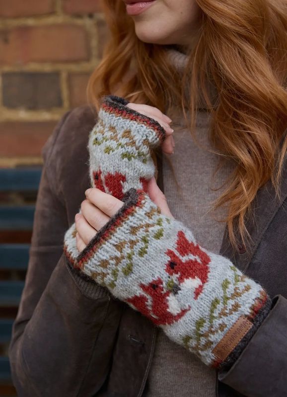 Gants sans doigts laine mérinos 