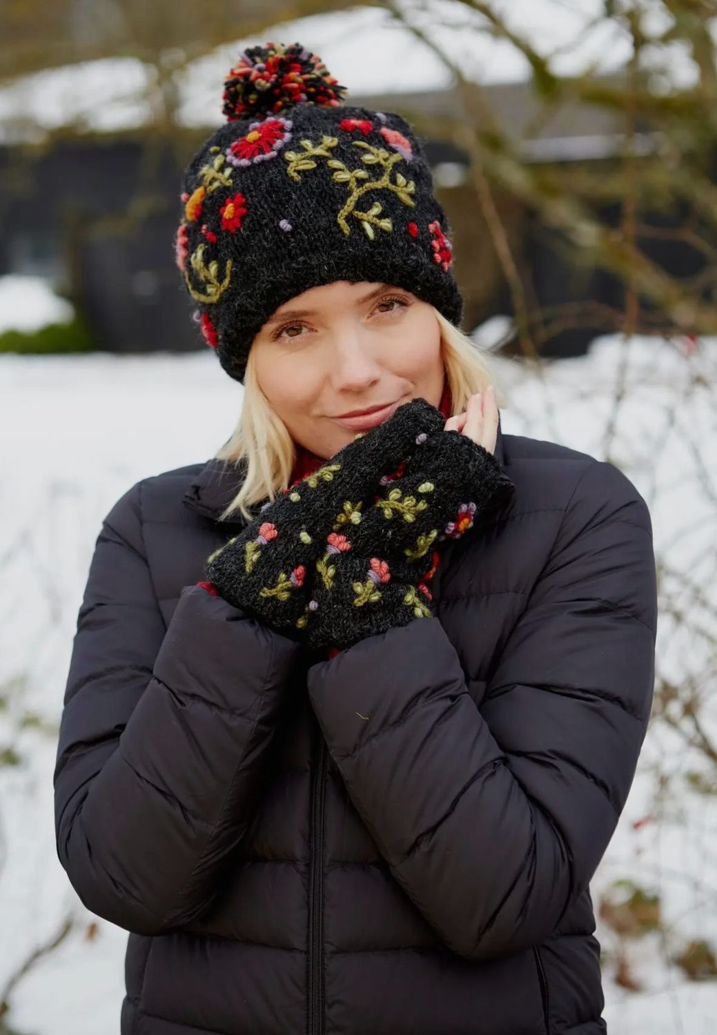 Gants sans doigts laine mérinos 