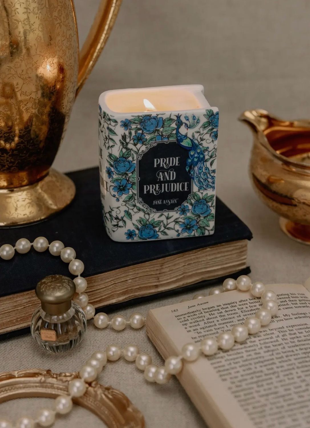 Bougie livre pride and préjudice 