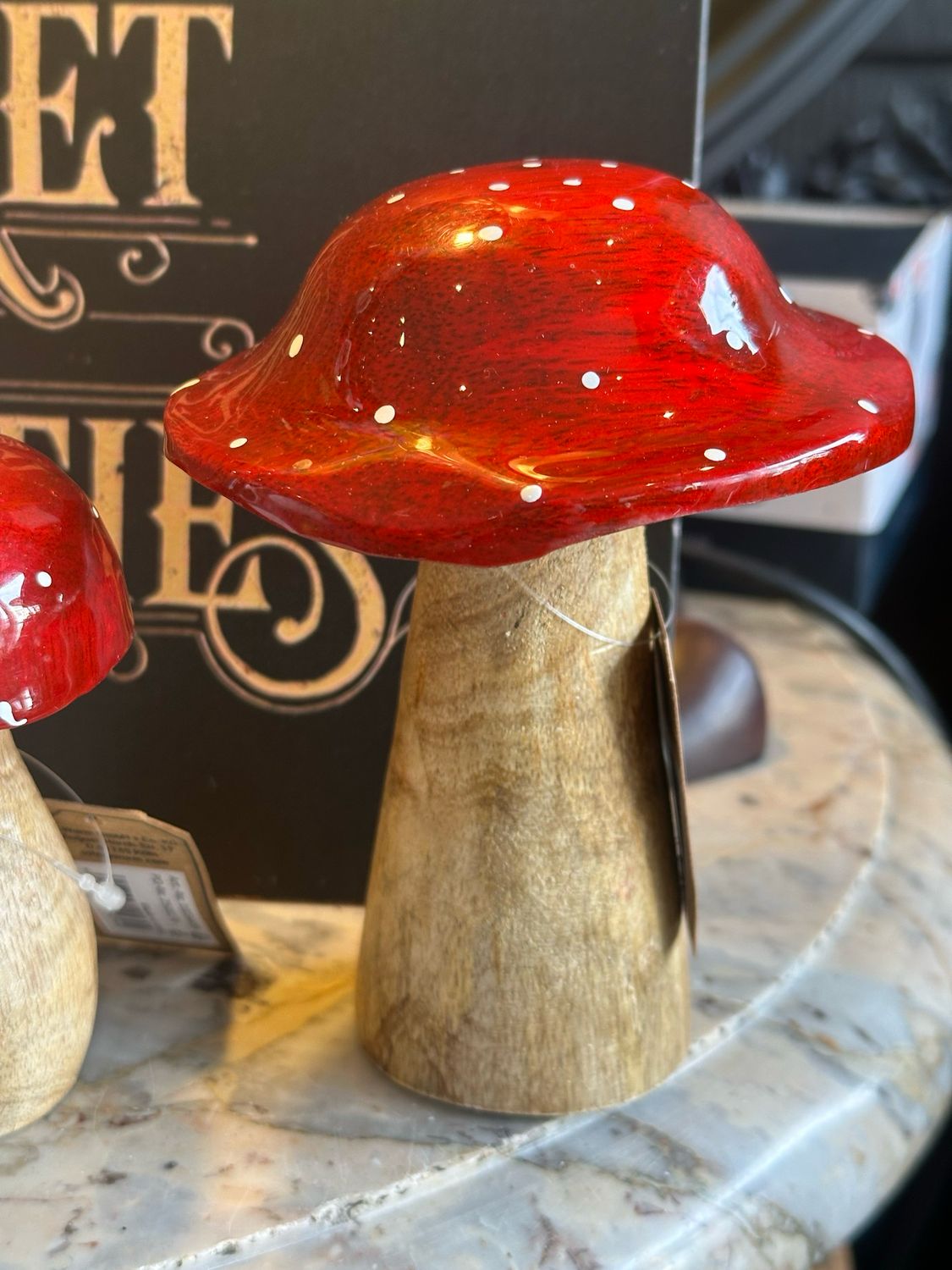 Champignon laqué bois 15 cm