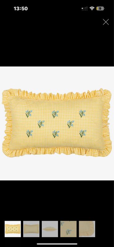 Coussin brodé coton 30/50 cm