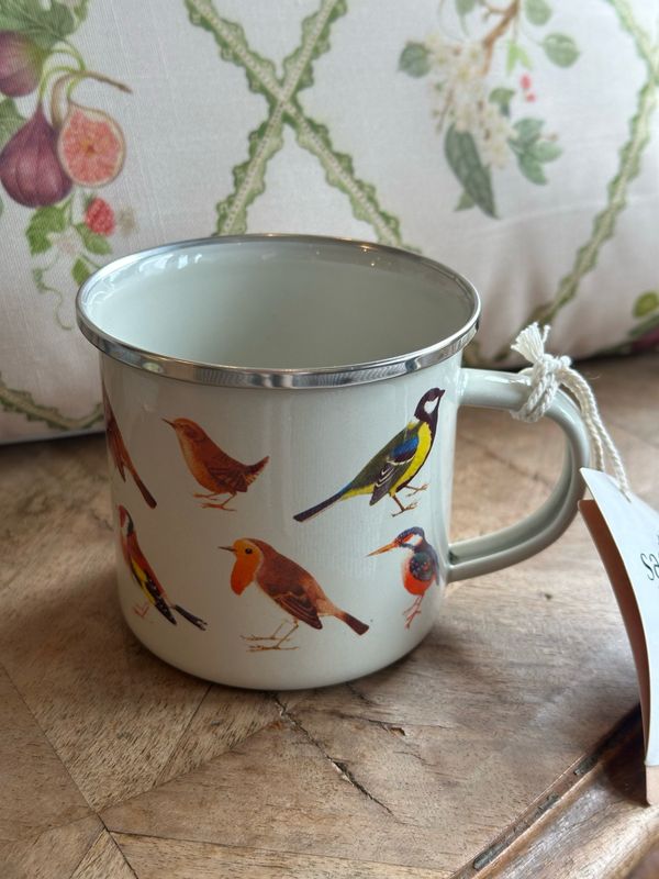 Mug en émail oiseaux de printemps Mug en émail oiseaux de printemps