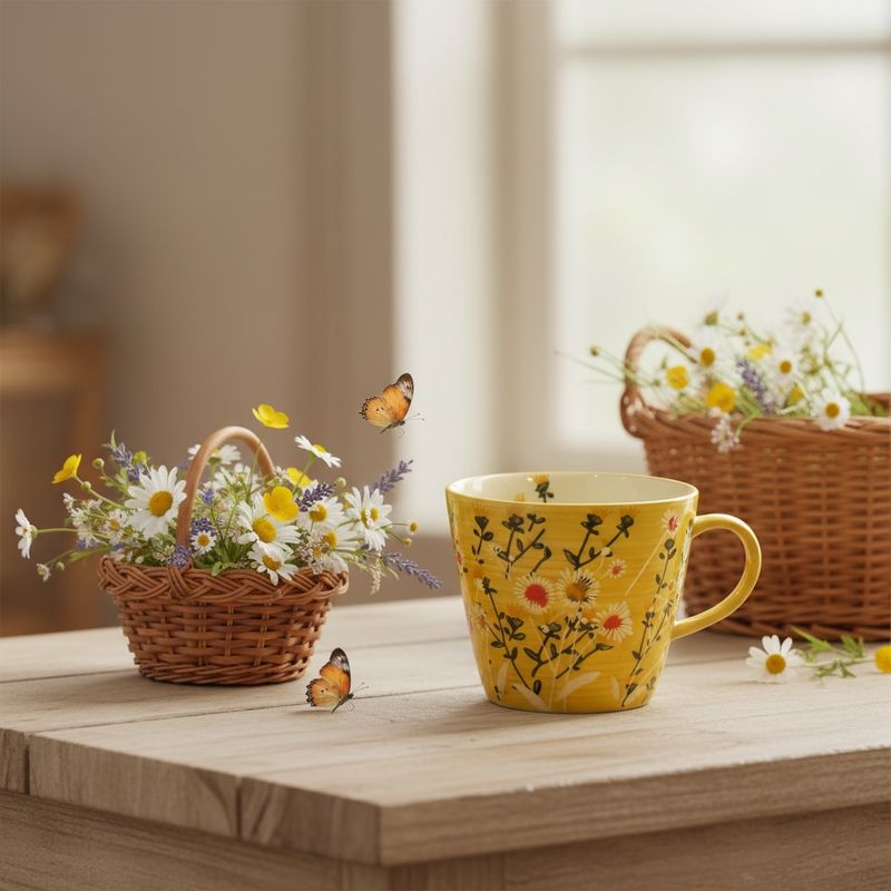 Mug en céramique peint à la main 