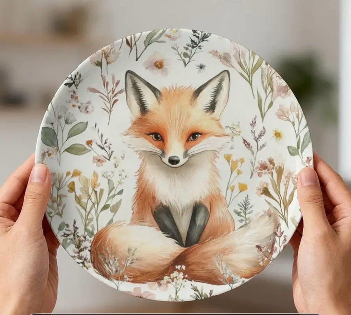 Assiette déco renard 