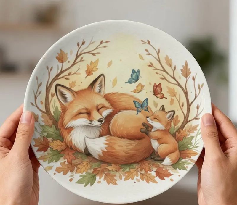 Assiette renard déco Assiette renard déco