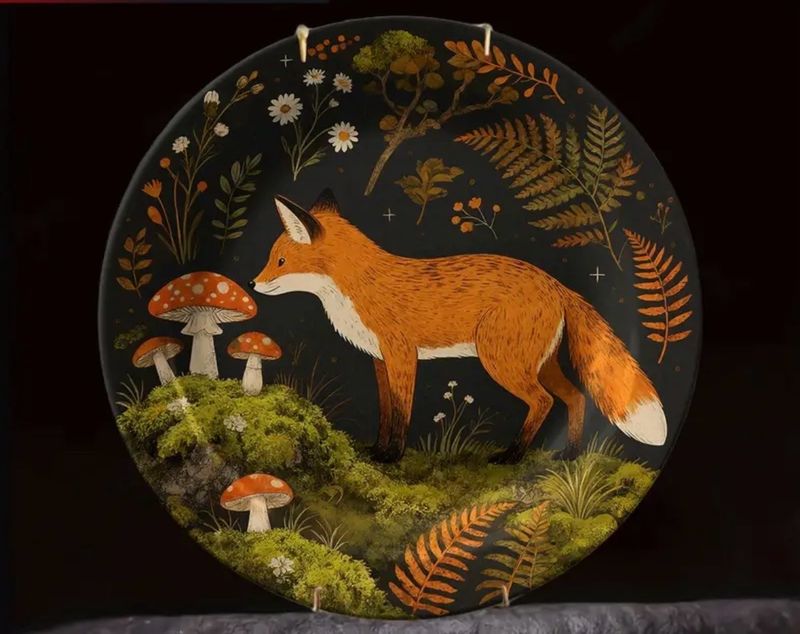 Assiette déco renard Assiette déco renard