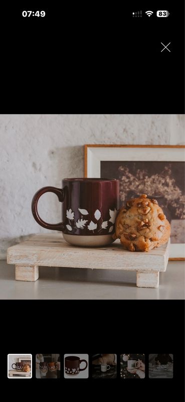 Mug en gré émaillé bordeaux 