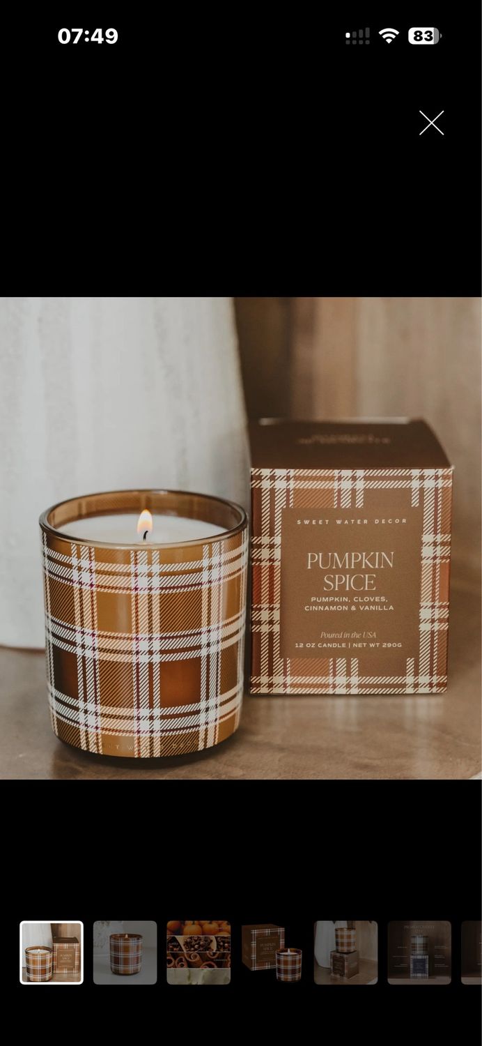Bougie d’automne sweet water décor 