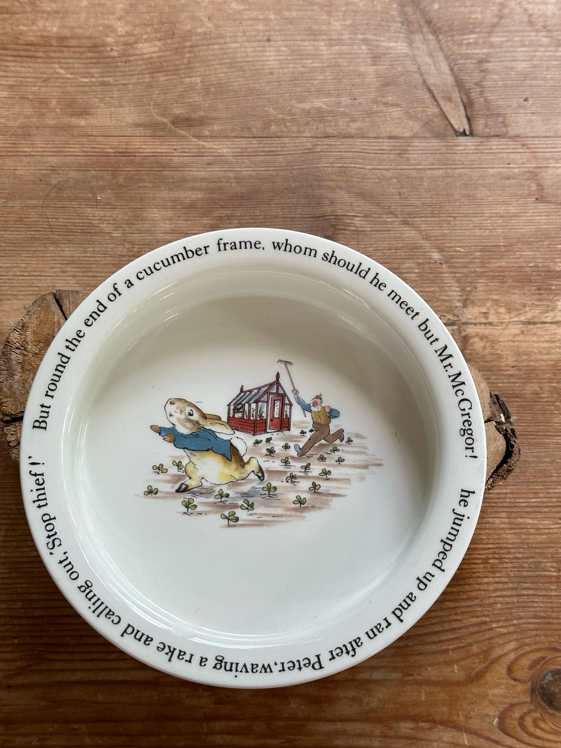 Assiette pierre lapin