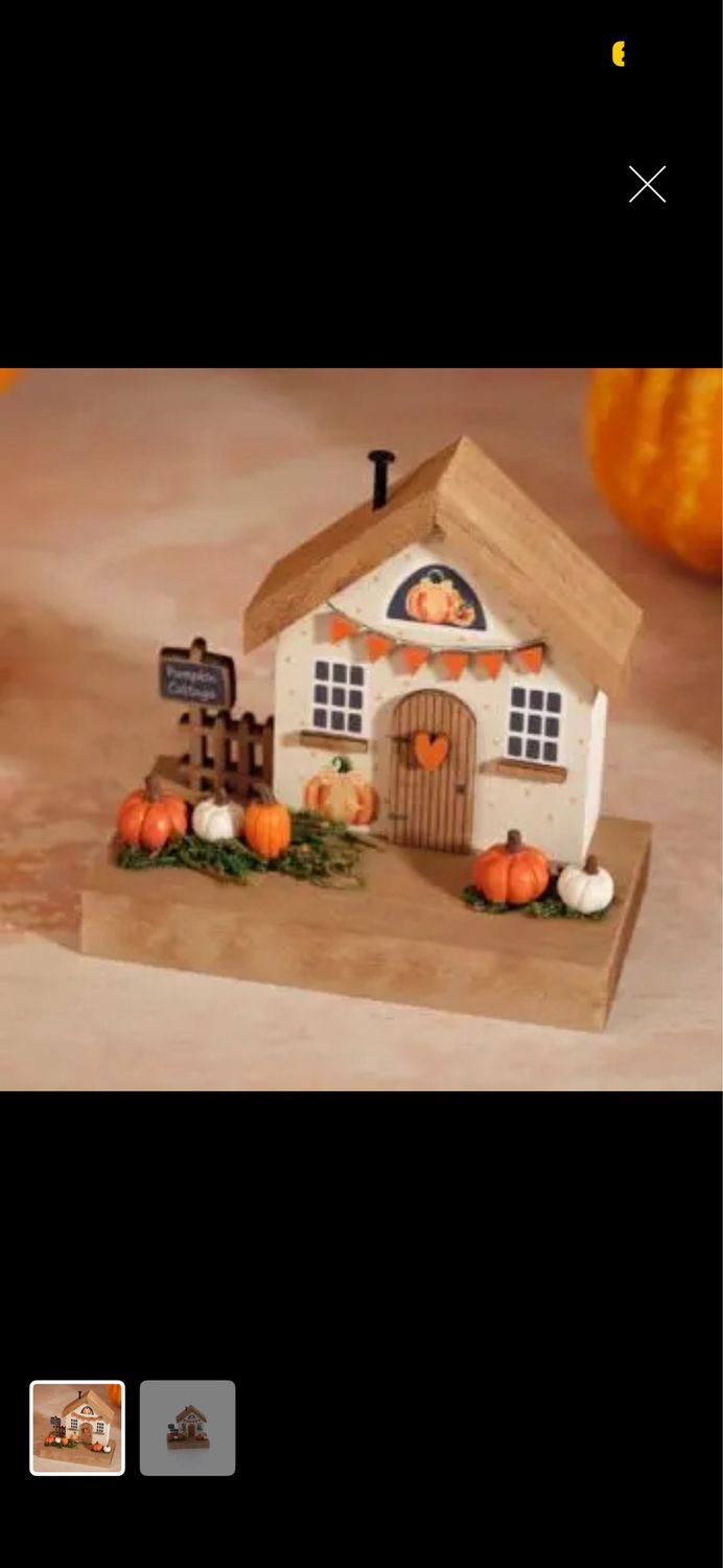 Pumpkin village en bois 16 cm