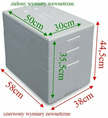 Termobox 56 pudełko termoizolacyjne 56 litrów styropianowe białe