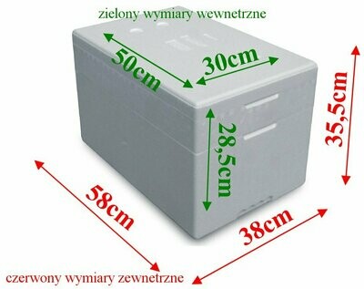 Termobox 44 pudełko termoizolacyjne 44 litrów styropianowe białe