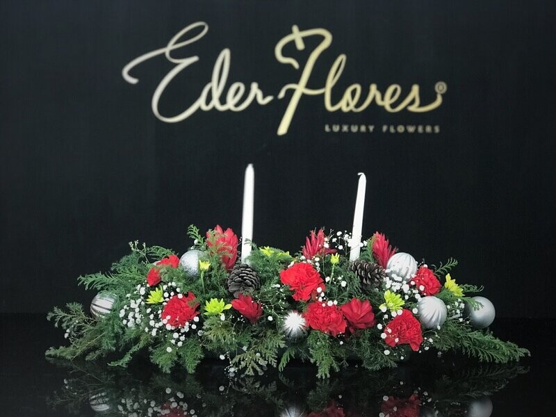 Centro de mesa Tradicional Navideño Alargado