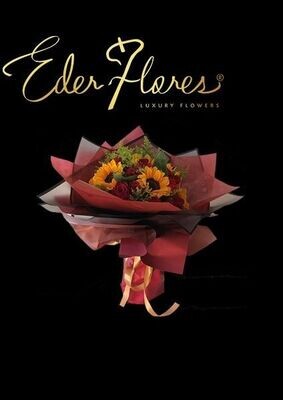 Bouquet Rosas y Girasoles
