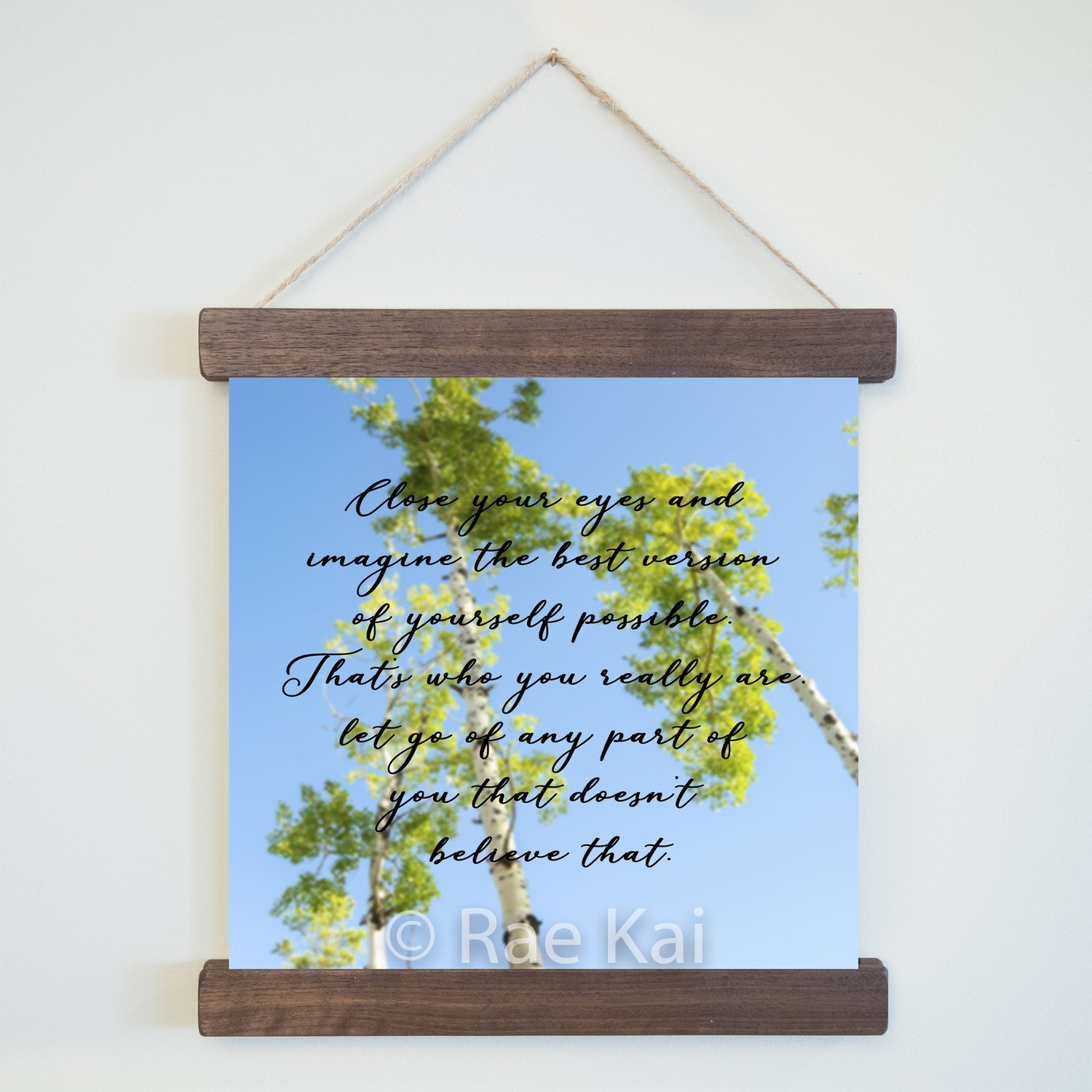 Close Your Eyes and Imagine-Square Photo Print