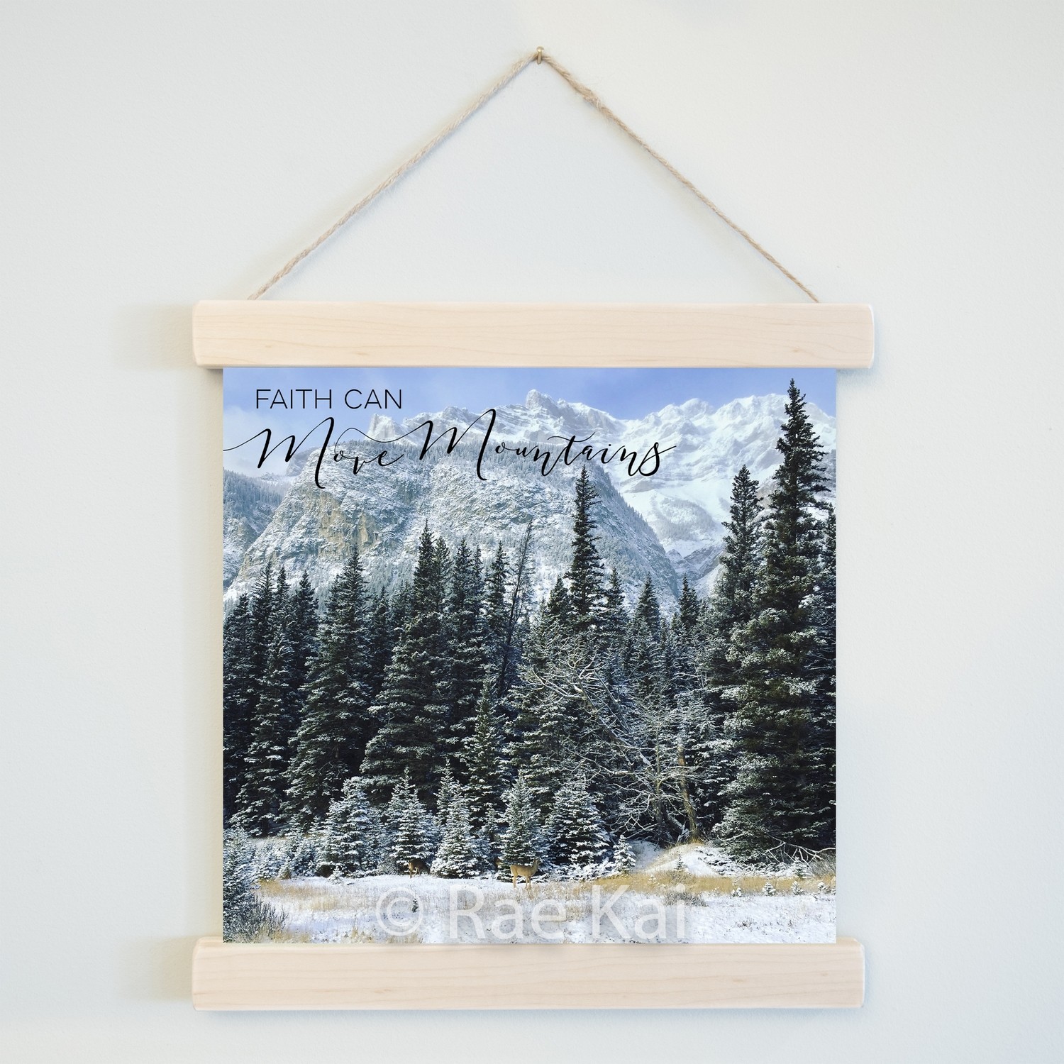 Faith Can Move Mountains-Square Photo Print