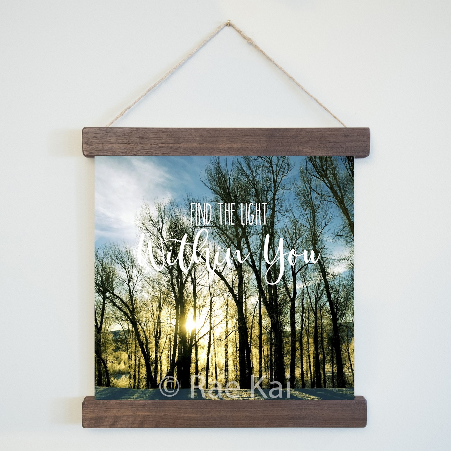 Find The Light Within You-Square Photo Print
