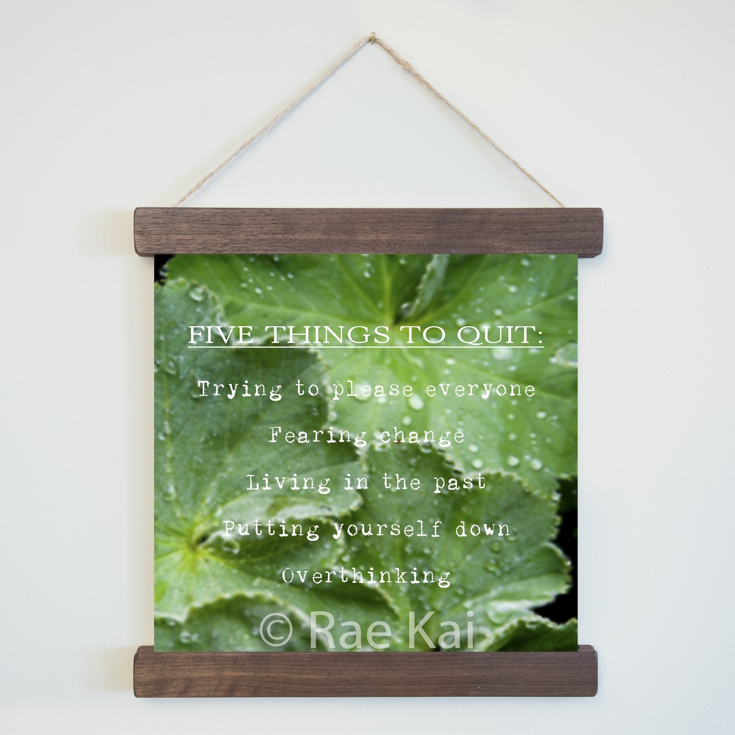 Five Things to Quit-Square Photo Print