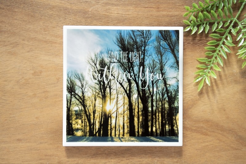 Find The Light Within You-Nature Photo Coaster