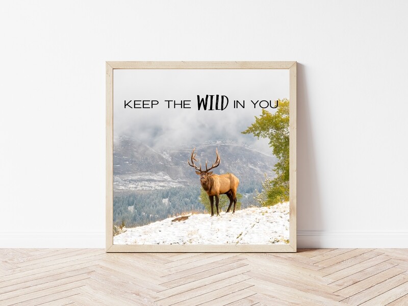 Keep the Wild in You-Inspirational Square Photo