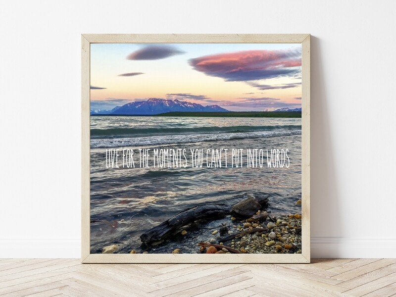 Live for the Moments-Inspirational Square Photo