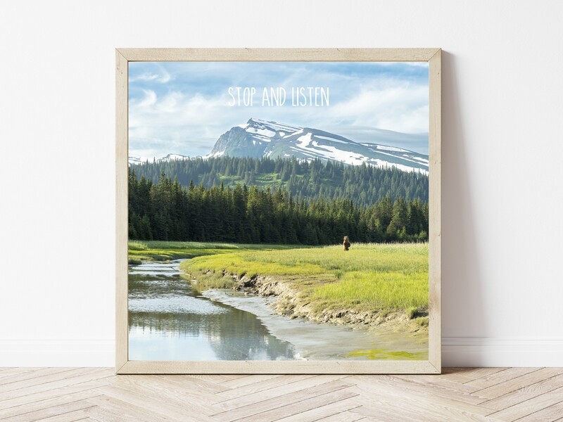 Stop and Listen-Inspirational Square Photo