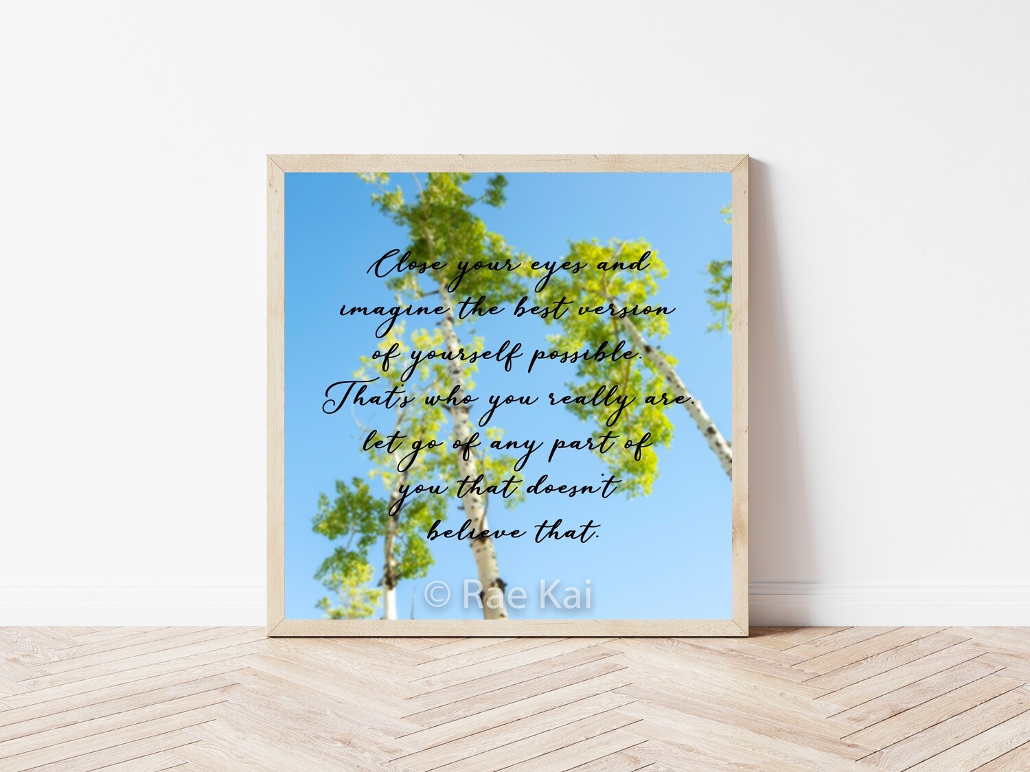 Close Your Eyes and Imagine-Inspirational Square Photo