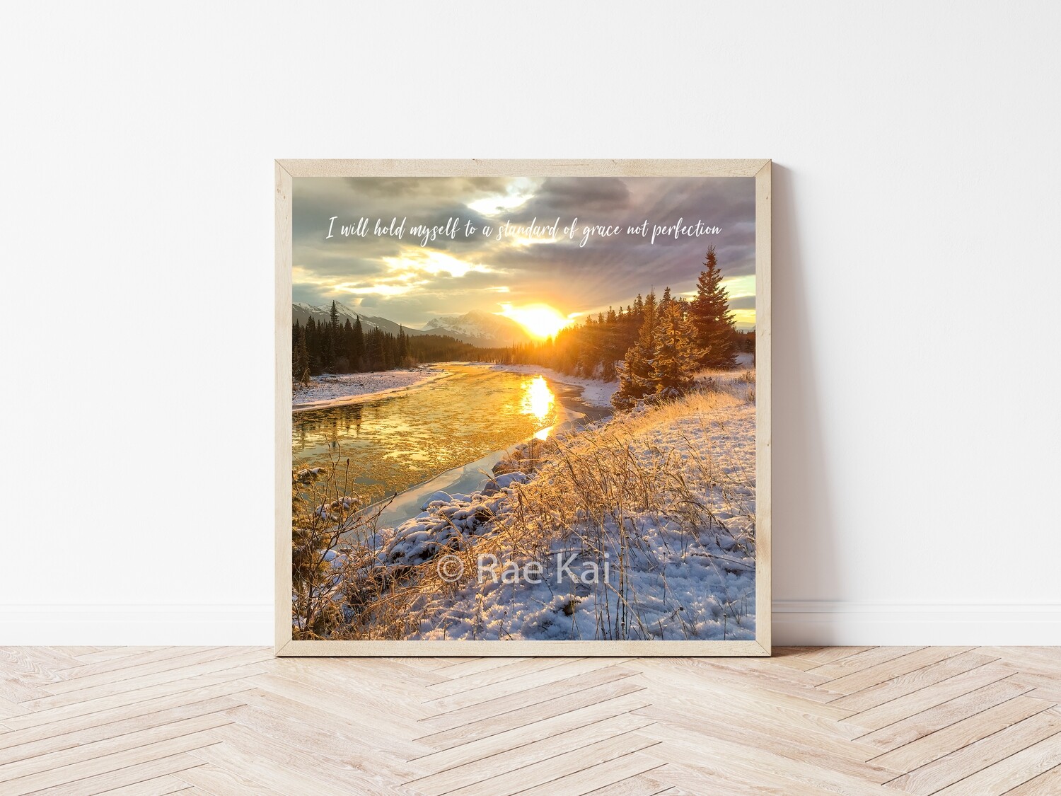 I Will Hold Myself to a Standard of Grace-Inspirational Square Photo